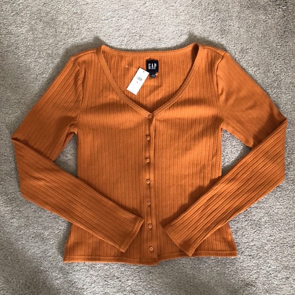 NWT GAP Ribbed Cotton Tank Top (S) + Cardigan (M) Set - Picture 2 of 9